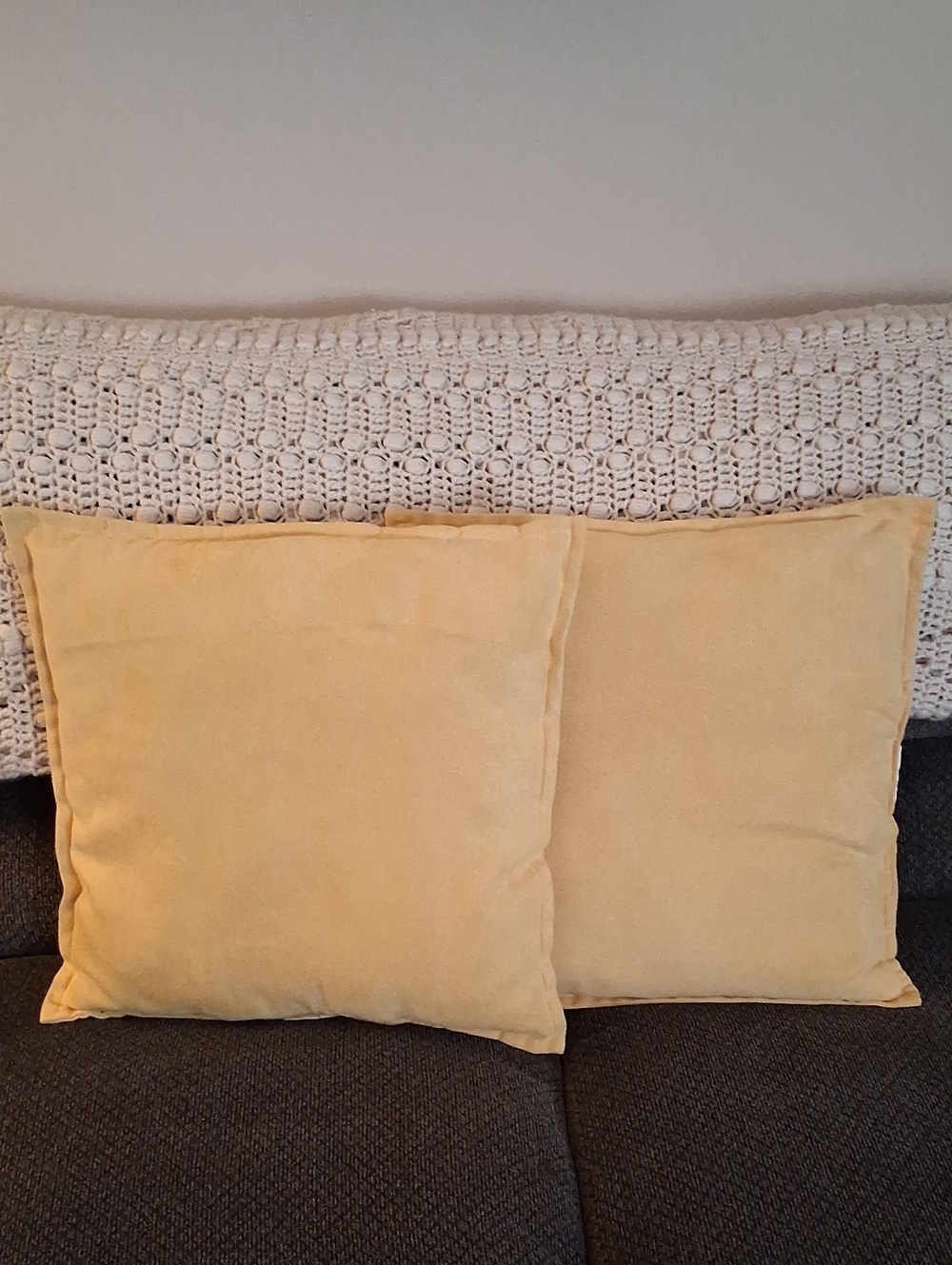 Throw Pillow Pair Sofa, Chair, Bed Pillows In Gold Mustard Yellow Color Set Of 2